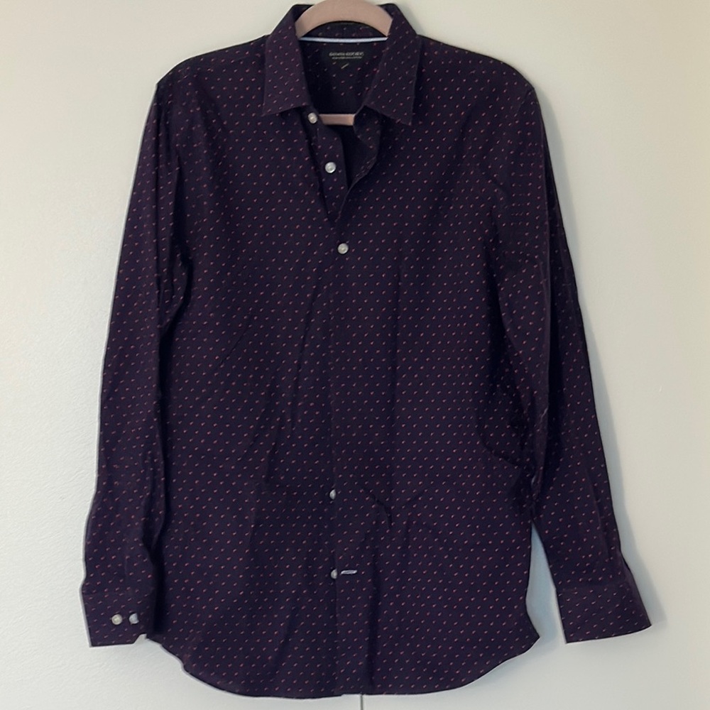 Banana Republic Dark Purple Patterned Shirt